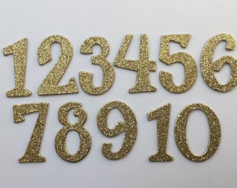 1.5" Glitter Chipboard Numbers 1 - 25 -- DIY Christmas Advent Calendar Numbers {Color Choice Available}