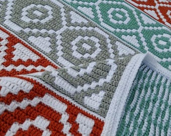 Gracia Mosaic Crochet Throw Pattern