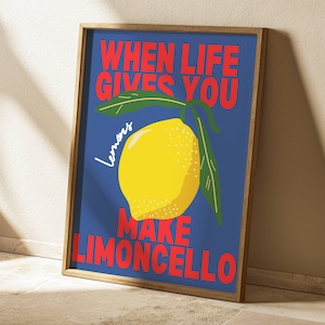 limoncello alkohol ścienne sztuka, plakat barowy, cheers ścienne sztuka, cin cin wydruk, włochy wydruk podróżniczy, plakaty statement, maksymalistyczna sztuka