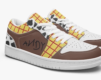 Woody Cowboy Sneakers, Woody Shoes, Toy Story Woody Shoes, Toy Story Woody Sneakers
