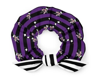 Beetlejuice Scrunchie, Halloween Scrunchie, Beetlejuice Hair Tie, Beetlejuice Hair Accessories, Beetlejuice Gift