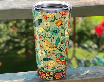 Vaso bohemio de 20 oz, vaso bohemio con forma de pájaro, vaso moderno, vaso para amantes del estilo bohemio, estilo de espíritu libre