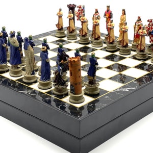 VIP Personalized Polyester Chess Pieces with Chess Set, Folding Chess Set For Adults, Chess Boards, Chess Sets, Chess Set Handmade