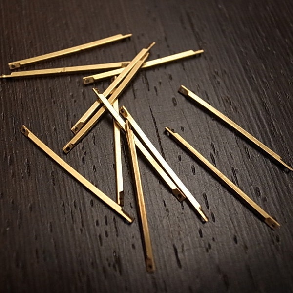 10g around 50 pieces of thin raw brass connector bar link 25x1.2 mm  long make your own chain