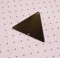 Newly made 50  raw brass die cut triangle stamping charm thin brass tag 17.5mm hole on top and bottom product logo