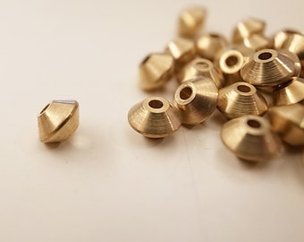 15 g aroubd 50 pieces of tiny solid raw brass bead saucer disc shape spacer 5mm