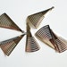 10 Pcs Triangle Drop With Curve 38 X 20 Mm Long Fan Shape in Steel ...