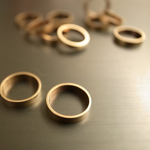 50 pieces of  raw brass tube circle cylinder 10 x 2 mm