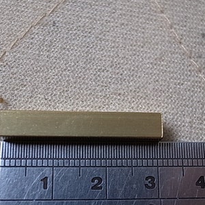 20 pieces of newly made raw brass tube square shape bead cap 5x5x30 mm long cube image 4