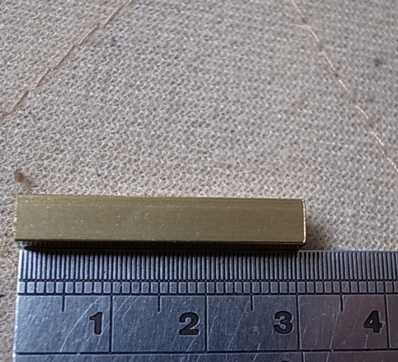 20 pieces of newly made raw brass tube square shape bead cap 5x5x30 mm long cube image 4