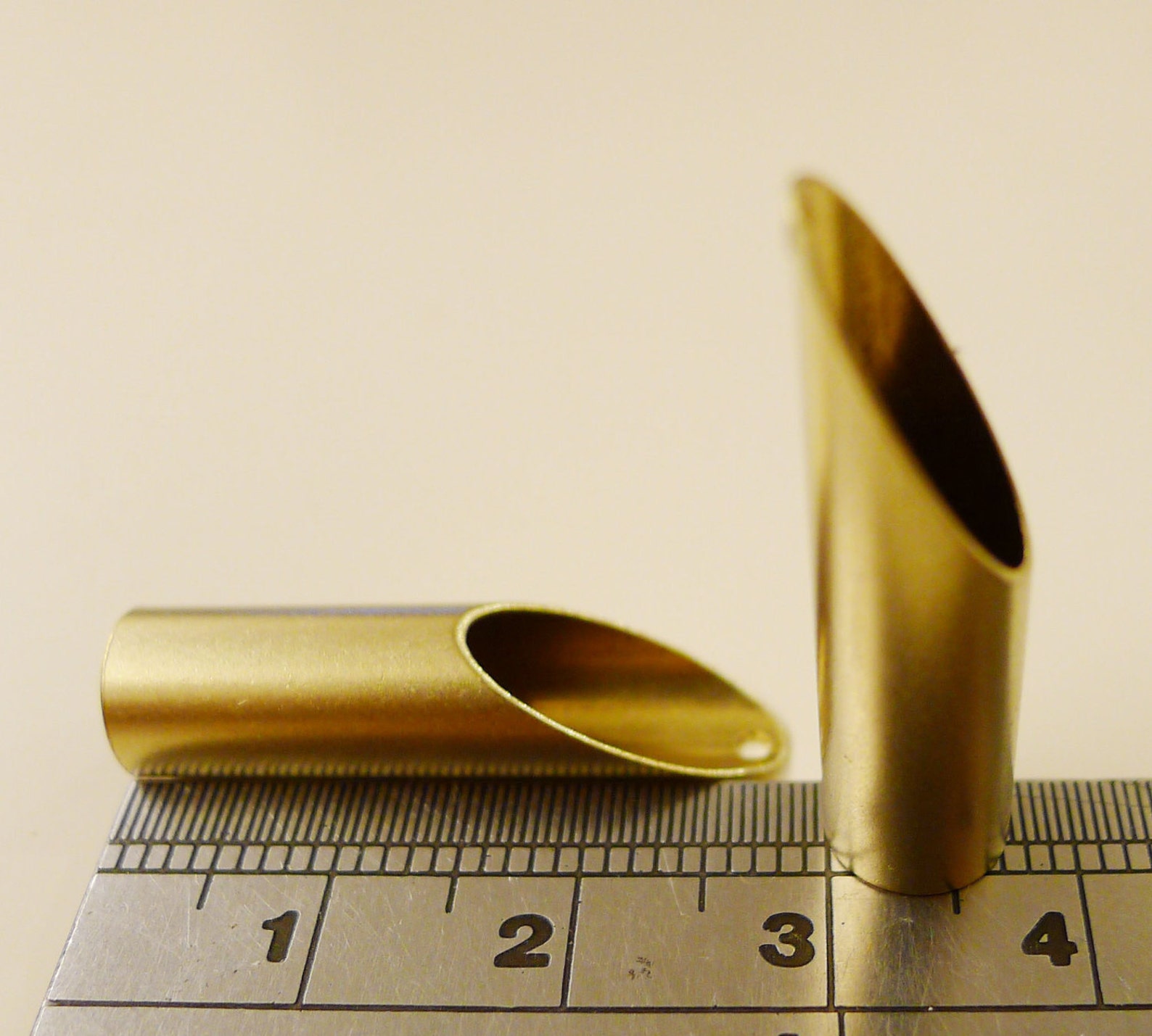 10 Pieces of Vintage Brass Tube Cylinder Shape With Diagonal Etsy