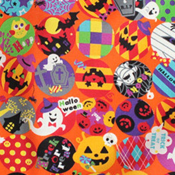 Halloween fabric Half meter 50 cm by 106 cm or 19.6 inch by 42 inch nc34
