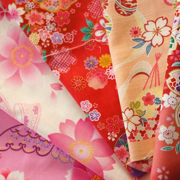 Japanese Fabric Kimono Fabric Scrap MY55