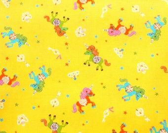 Colorful Unicorn cotton fabric Half meter