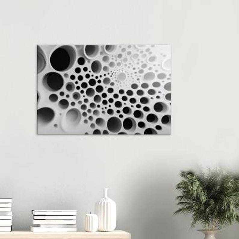 Black and White Wall Art, Office Gift, Personal Gift, Canvas, Living