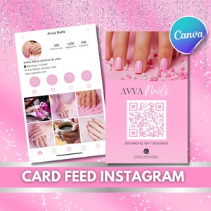 Carte Instagram, carte per imprenditoria aziendale, feed modificabili in canva