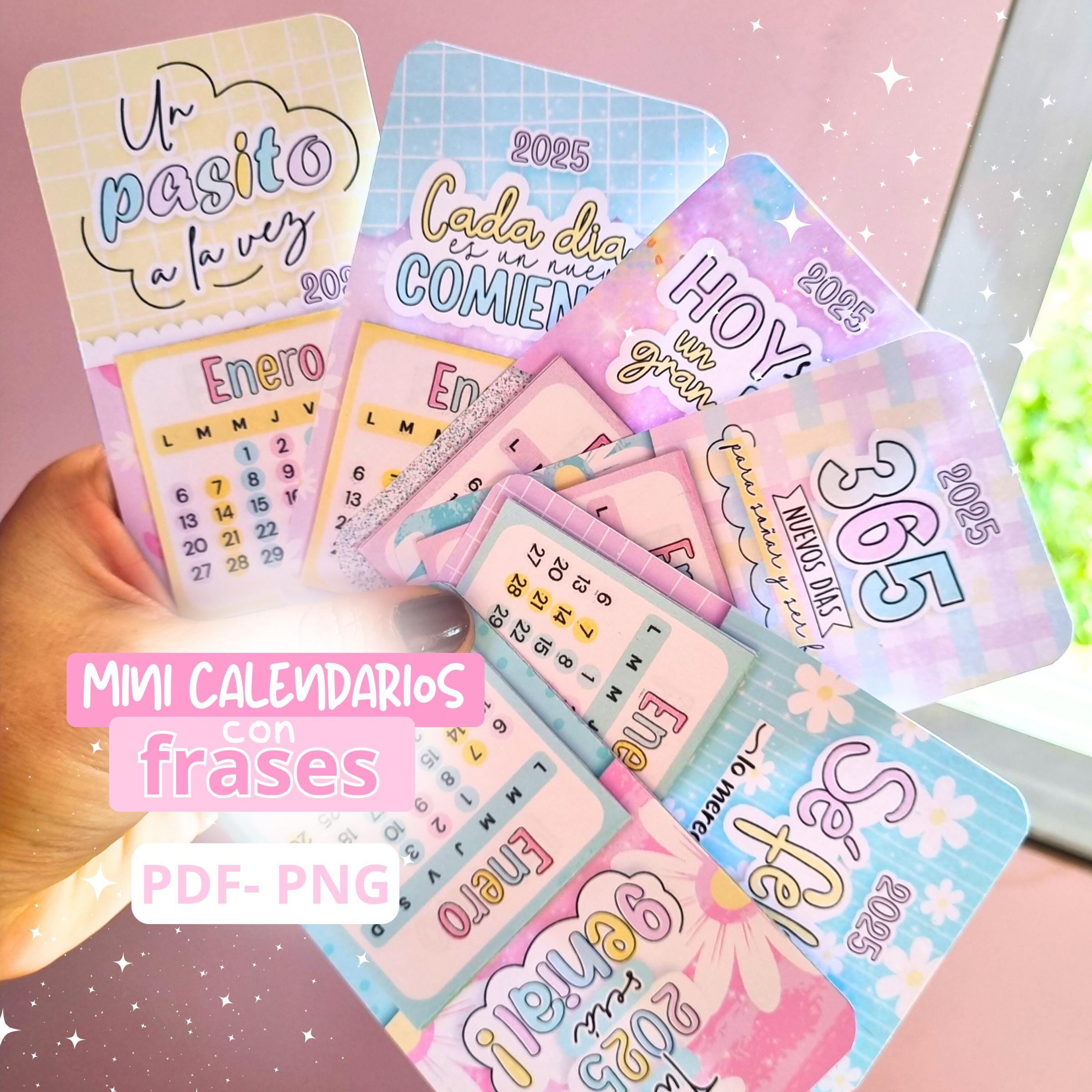 MINI CALENDAR with motivational phrases 2025 printable calendars