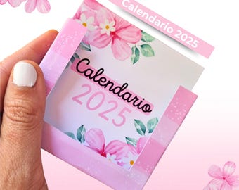 MINI CALENDAR 2025 pink printable calendar PDF print