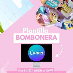 Editable candy box template in Canva