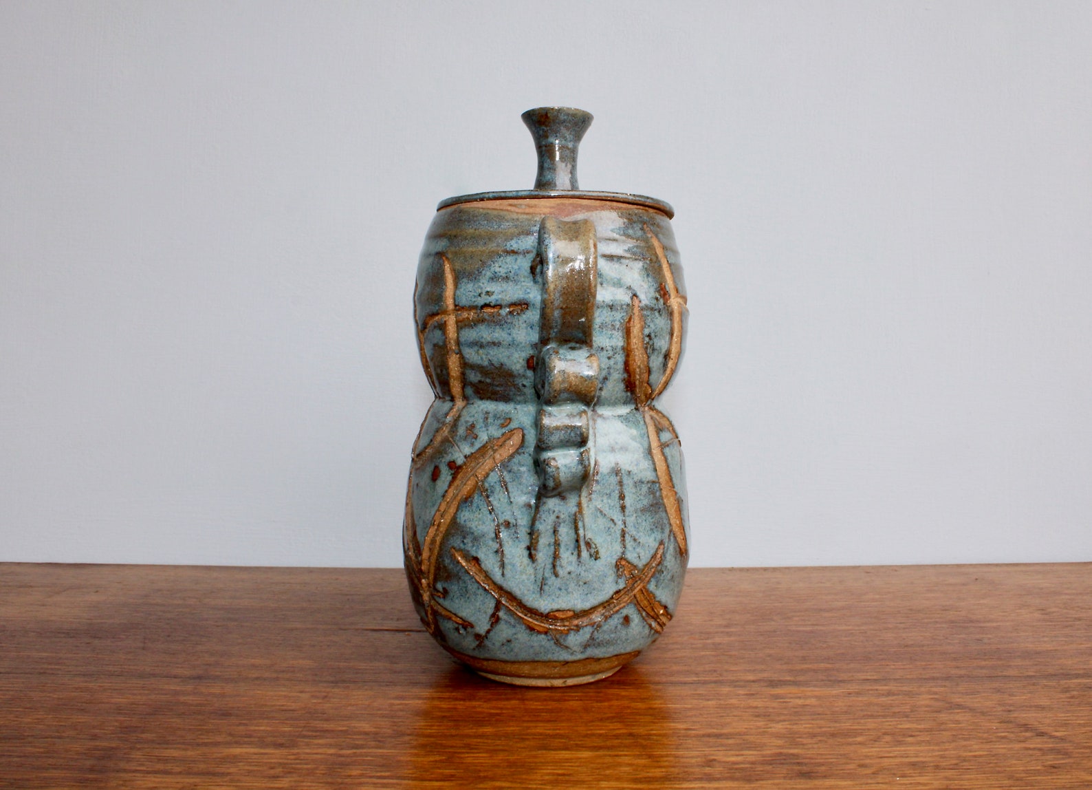 Vtg 1975 Yvonne Ayers Pottery Studio Pottery Jar W/ Moroccan Etsy