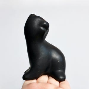 Pigeon Forge Pottery Iconic Black Bear Sculpture - Vtg 20th Century Tennessee MidCentury Southern Pottery, Pigeon Forge Bear Figurine