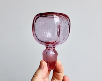 1963-64 Wayne Husted #6316 Rosé Pink Replacement Bottle Stopper by Blenko Glass of West Virginia, Unsure of Size or Style Original Decanter