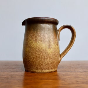 Romany Brown Denby Pottery Creamer // Milk Jug, Stoneware by Denby, Made in England, Bohemian Modern Earthenware w/ Ombre Matte Glaze