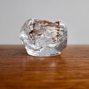 Single Small Ann Wärff Design for Kosta Boda Snowball, Scandinavian Votive Candleholder, Mid Century Swedish Art Glass