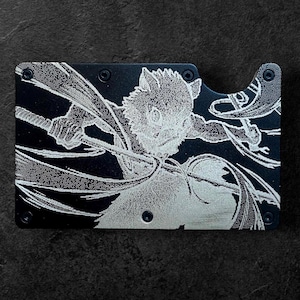 Cartera Demon Slayer grabada con láser - Inosuke
