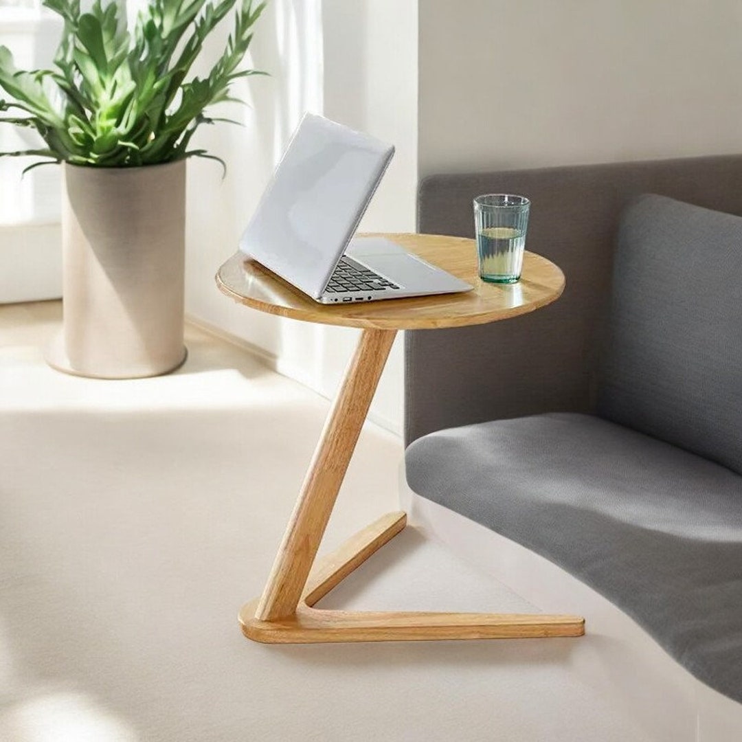 Oval Coffee Table Side Table Side Dining Table Camping Cafe Wood Table ...