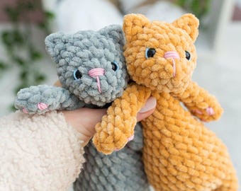 Crochet cat pattern PDF low sew Amigurumi digital pattern