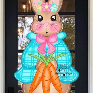 Vintage English Bunny Door Hanger Template: Spring Porch Decor (Digital Files)