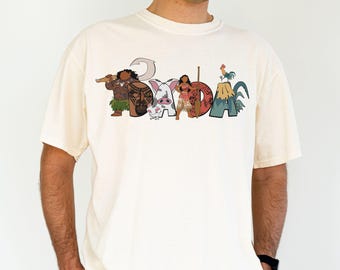 Comfort Colors® Princess Moana Dada Shirt,Disney Moana Maui Dada Shirt,Hei Hei & Pua Dad Tee,Fathers Day Gift Tee,Disneyland Family Trip Tee