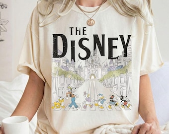 Comfort Color® Disney Mickey and Friends Crossing the Road Shirt, Retro Mickey T-Shirt, Disneyworld Shirt, Vintage Goofy Pluto Tee, Magical