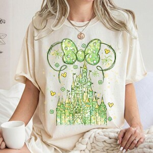 Comfort Colors® Disney Castle St. Patrick's Day Shirt, Disneyland Magic Kingdom Shirt, Girls St. Patrick's Day Tee, Disneyland T-Shirt