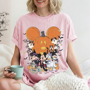 Comfort Colors® Mickey Friends Halloween Pumpkin Shirt, Spooky Season Trick or Treat Tee image 9