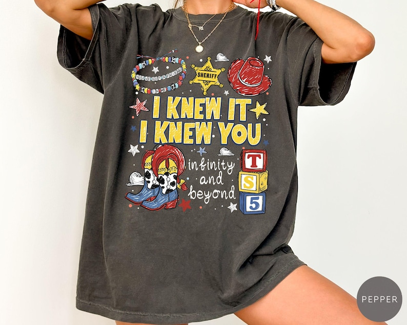 Retro I Knew It I Knew You Were Turning 5 Shirt, Swifts and Toy Story 5 Shirt, Disneyland Swifts Toy Story 5 Birthday,Toy Story Birthday tee image 2