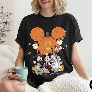 Comfort Colors® Mickey Friends Halloween Pumpkin Shirt, Spooky Season Trick or Treat Tee image 10