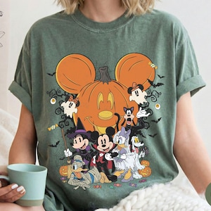 Comfort Colors® Mickey Friends Halloween Pumpkin Shirt, Spooky Season Trick or Treat Tee image 6