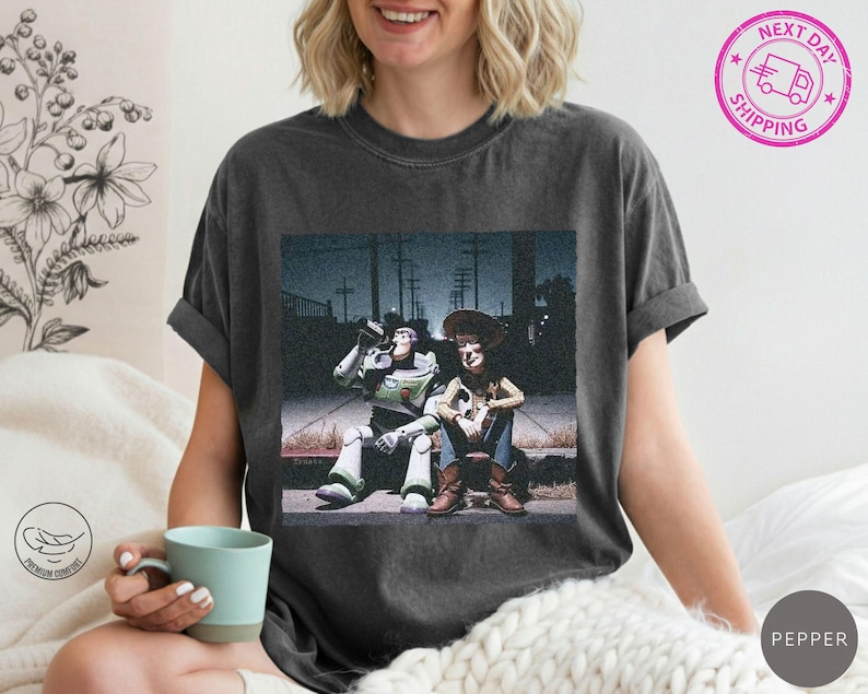 Comfort Colors® Vintage Funny Toy Story Woody Buzz Lightyear Shirt, Disney Toy Story Tee, Disney Trip Family Matching Shirts, Birthday Gift