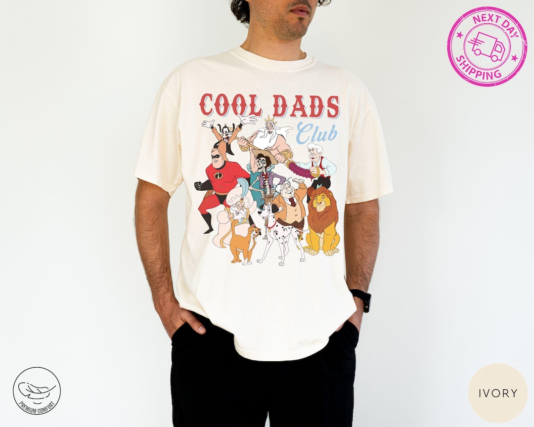 Comfort Colors® Retro 90s Disney Cool Dad Clubs T-Shirt, Funny Daddy Son Gift, Best Dad Ev