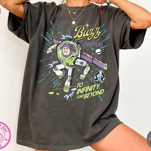 Comfort® Retro Buzz Lightyear To Infinity And Beyond Shirt, Toy Story Pixar Disney Tee, Space Ranger Shirt, Disneyland Family Trip Matching