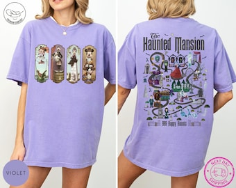 The Haunted Mansion Map Shirt, Disney Halloween T-shirt, Retro The Haunted Mansion Map, Stretching Room Shirt, Disney Trip Shirt, Disney Tee
