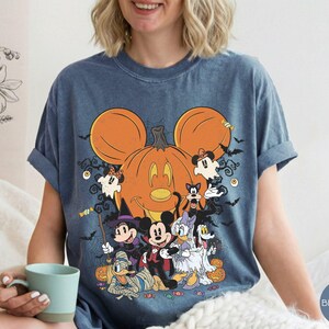 Comfort Colors® Mickey Friends Halloween Pumpkin Shirt, Spooky Season Trick or Treat Tee image 8