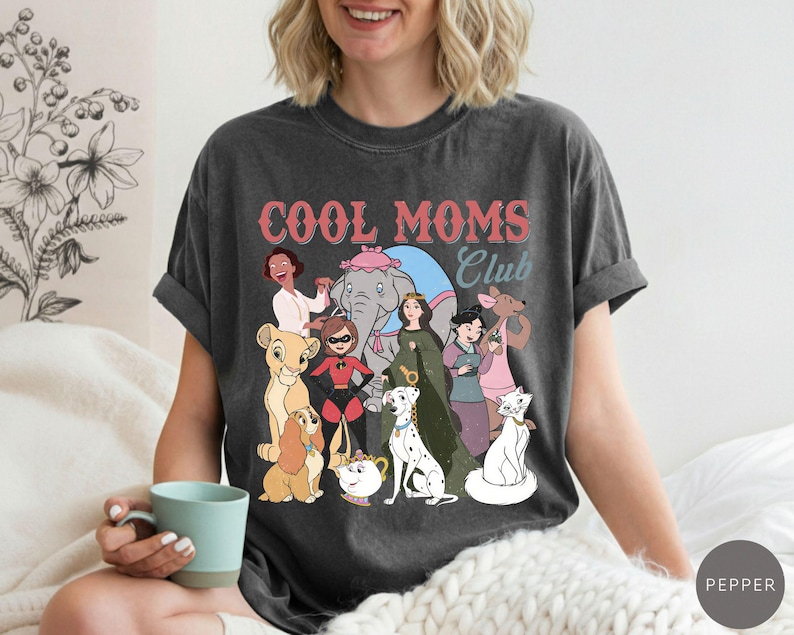 Comfort Colors® Retro Disney Cool Mom Clubs Shirt, Funny Mom Outfit, Disney Moms Shirt, Best Mom Ever Tee, Mothers Day Gifts image 2