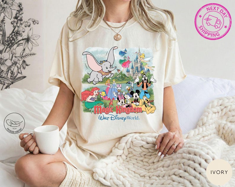 Comfort Colors® Retro 90s Walt Disney World Shirt, Vintage Mickey And Friends Magic Kingdom Tee, Disney Family Vacation Trip 2026 Shirt