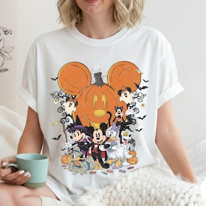 Comfort Colors® Mickey Friends Halloween Pumpkin Shirt, Spooky Season Trick or Treat Tee image 7