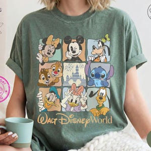 Comfort Color® Retro Walt Disneyworld Shirt, Vintage Disneyworld Shirt, Mickey And Friends Shirt, Disney Family Shirts, Disney 2026 Trip Tee