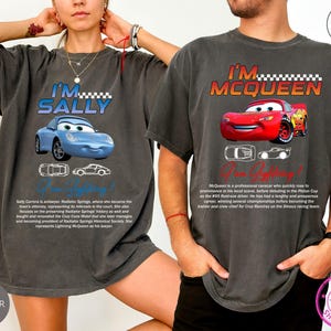 Comfort Colors® Vintage Cars Matching Shirt: Lightning McQueen & Sally Couple Tee