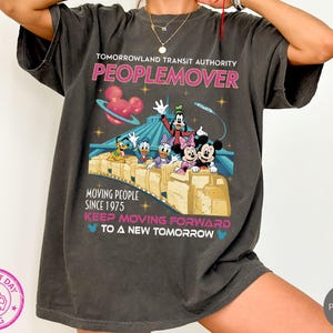 Comfort Colors® Retro Space Mountain Shirt, Peoplemover Keep Moving Forward Tee,Tomorrowland Magic Kingdom Tee,Disneyland Family Trip Shirts